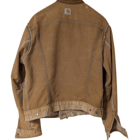 80s Carhartt 100th Anniversary Duck Trucker Jacket Custom