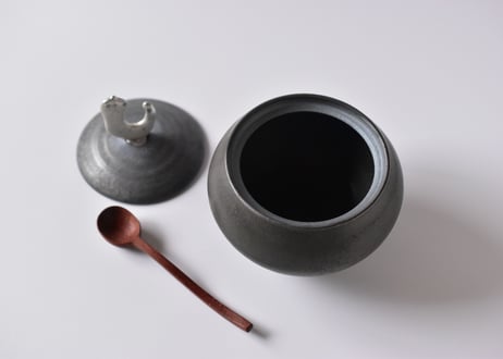 錫のつまみさとう塩壺(大)／馬場勝文