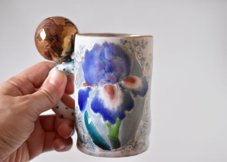 マグカップ　菖蒲／スズキヨウコ
