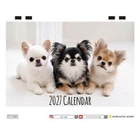 【予約販売】 うに&えび&とろ チワワ 犬 2027年 卓上 カレンダー TC27204