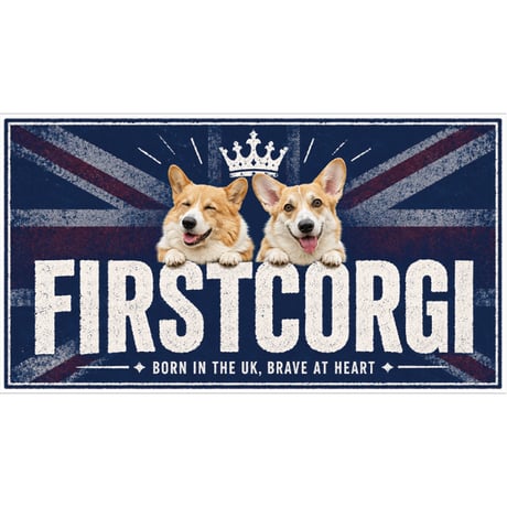 【予約販売】 初めてのコーギー 犬 ステッカー No33 3枚セット