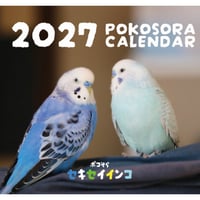 【予約販売】 ポコそら 鳥 インコ 2027年 壁掛け カレンダー KK27063