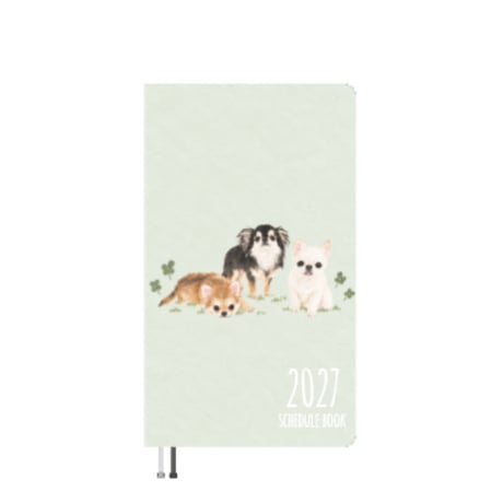 【予約販売】 うに&えび&とろ チワワ 犬 2027年 ポケットスケジュール帳 PO27210