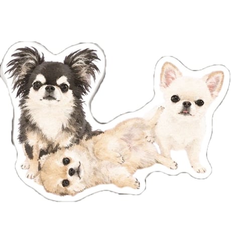 【予約販売】 うに&えび&とろ チワワ 犬 ステッカー 3枚セット SU038NN