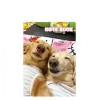 【予約販売】 くぅ＆らいら ミニチュアダックス 犬 A5ノート手帳 No026NN