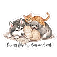 【予約販売】 犬と猫の親バカ日記 ステッカーNo32 3枚セット SU032NN