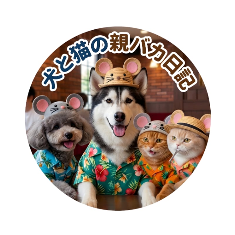 予約販売】 犬と猫の親バカ日記 缶バッジNo7 3個セット GE007NN | ANISTAR