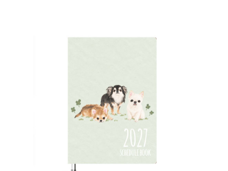 予約販売】 うに&えび&とろ チワワ 犬 2027年 A5スケジュール帳