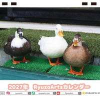 【予約販売】 Ryuzo Arts アヒル 2027年 卓上 カレンダー TC27174