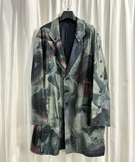 2021SS yohji yamamoto pour homme 釦あき絵プリントセットアップ（H-ST-276xxx）