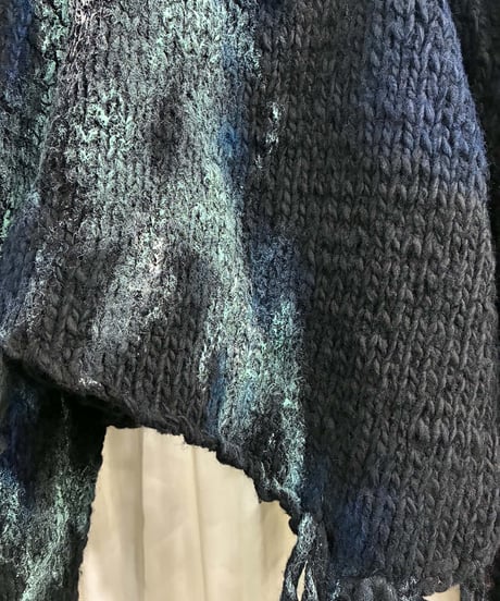 2020AW yohji yamamoto pour homme 朝倉ペイント手編みタートル（HR-K02-870）