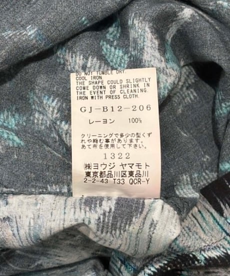 Ground Y yohji yamamoto レーヨンブラウス（GJ-B12-206）