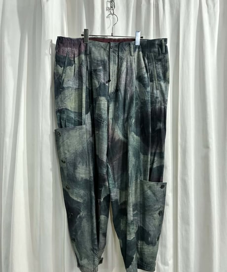 2021SS yohji yamamoto pour homme 釦あき絵プリントセットアップ（H-ST-276xxx）