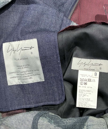 2021SS yohji yamamoto pour homme 釦あき絵プリントセットアップ（H-ST-276xxx）