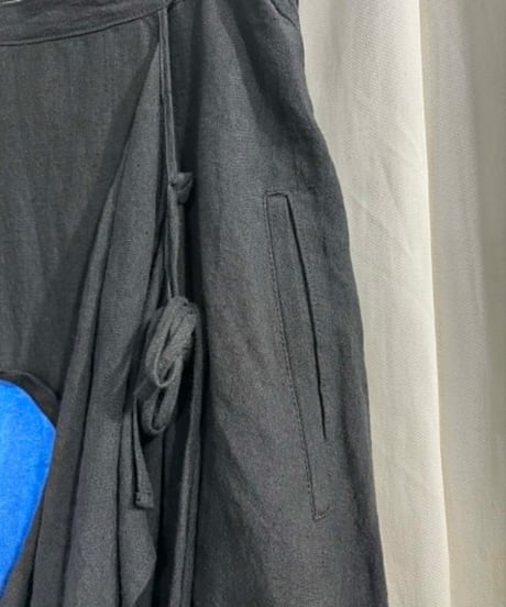 2018SS yohji yamamoto femme リネン 巻きスカート（FW-S12-818）