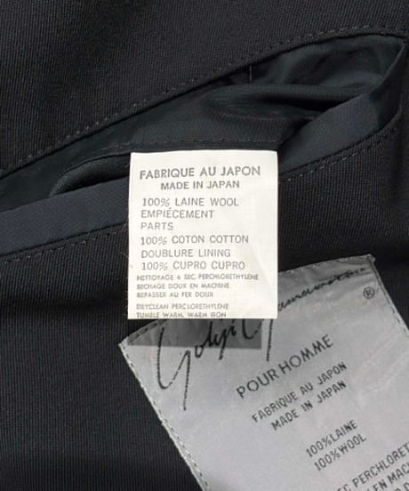 1980's yohji yamamoto pour homme vintage 丸文字ロゴ ダブルジャケット（H-J-272xxx）