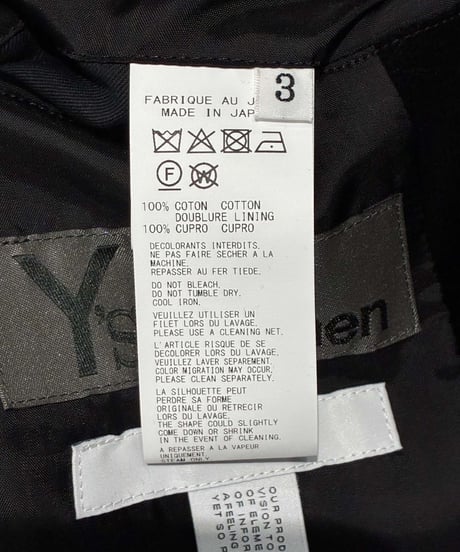 Y's for men yohji yamamoto X MASSES ベルベットジャケット（ML-J92-043）