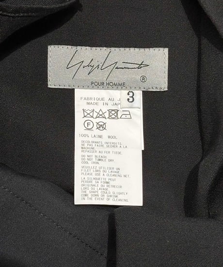 2024AW yohji yamamoto pour homme ハカマパンツ（HO-P10-100）