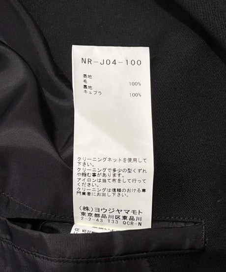 yohji yamamoto ＋NOIR アシンメトリー ジャケット（NR-J04-100）