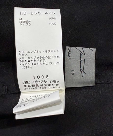 2022SS yohji yamamoto pour homme 花図鑑シルクチャイナシャツ（HG-B65-405）