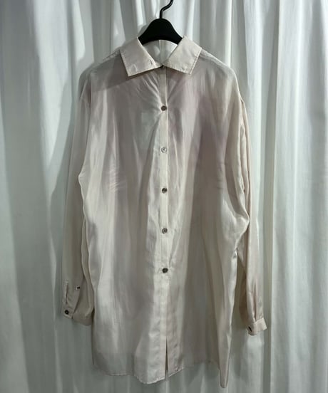 2018SS yohji yamamoto pour homme 内田すずめ シルク長袖シャツ（HW-B32-422）