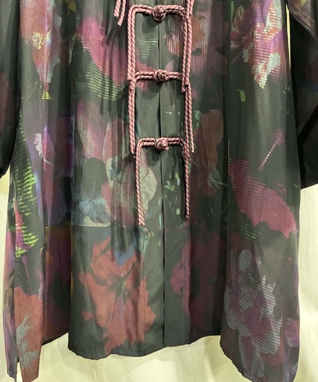 2022SS yohji yamamoto pour homme 花図鑑シルクチャイナシャツ（HG-B65-405）