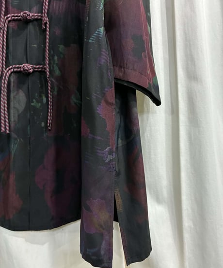 2022SS yohji yamamoto pour homme 花図鑑シルクチャイナシャツ（HG-B65-405）