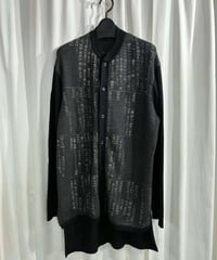 2019AW yohji yamamoto pour homme 辞書プリントカーディガン（HC-K85-183）