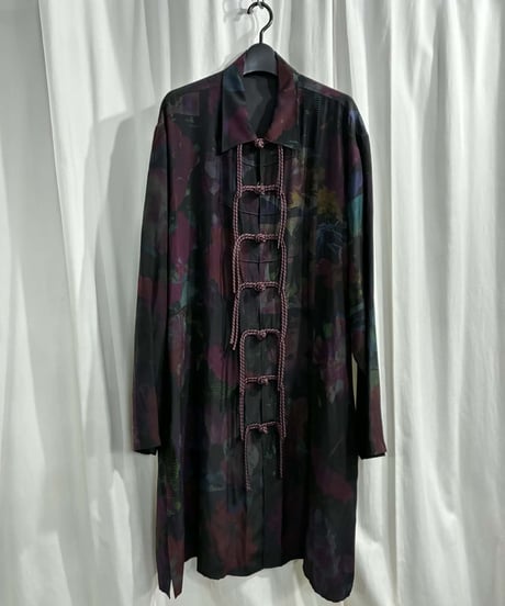 2022SS yohji yamamoto pour homme 花図鑑シルクチャイナシャツ（HG-B65-405）