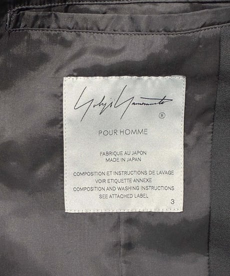 2024AW yohji yamamoto pour homme ロングジャケット（HO-J42-100）