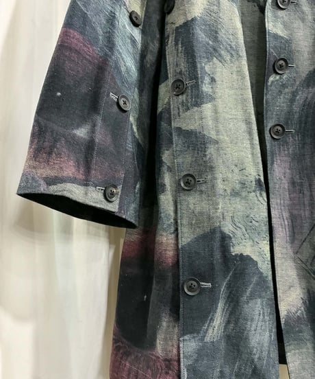 2021SS yohji yamamoto pour homme 釦あき絵プリントジャケット（HD-J14-814）