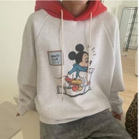 1052 mickey hood切替color sweat／3カラー