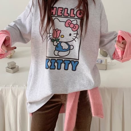 kitty border layered BIG TEE/2カラー