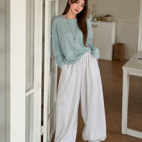 1007 Basic Soft Sweat Jogger pants/5カラー