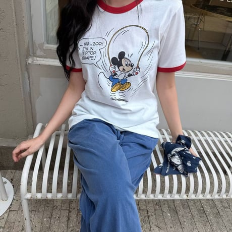 0938 Jump Rope Mickey Ringer Tee/2カラー