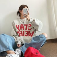 1087 STAY WEIRD pigment over sweat/3カラー