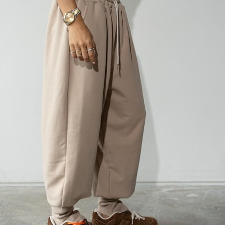 1003 Strap Hem Relax Jogger Pants/3カラー