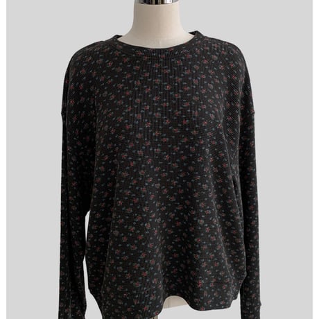 【即納★数量限定】Vintage Flower Waffle Tops/3カラー