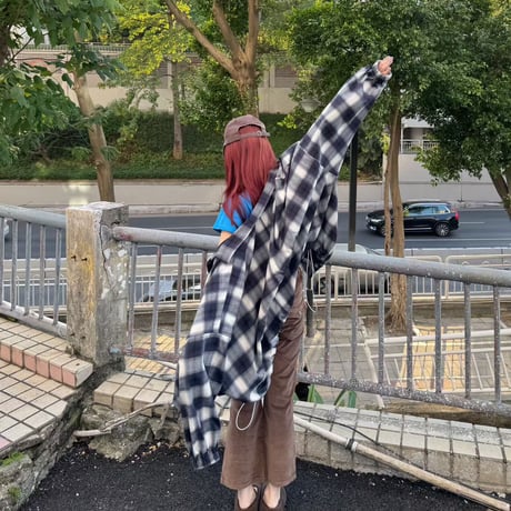 0982 biggy checked jumper/2カラー