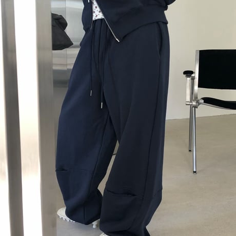 DRAWSTRING WIDE SWEAT PANTS/2カラー