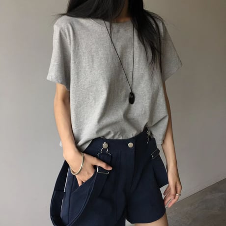 0922 Strap soft denim Shorts pants/3カラー