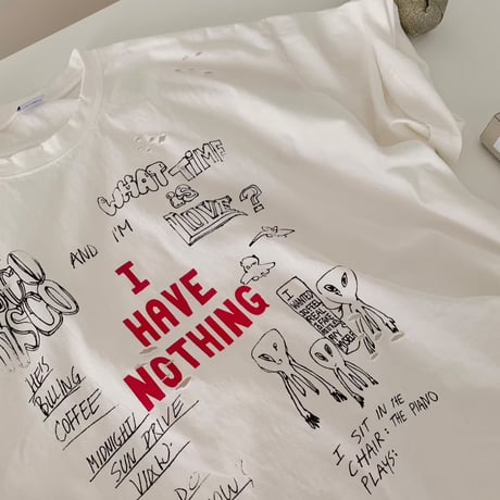 HAVE NOTHING ダメージグラフィックTee/2カラー