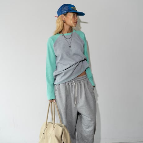 1002 color block raglan sleeve/2カラー