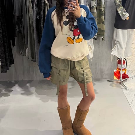1092 raglan mickey sweat/2カラー