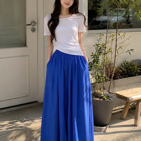 0943 flare summer pants/3カラー