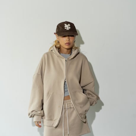 1001 Oversized Zip-Up Hoodie/3カラー