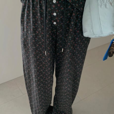 【即納販売★数量限定】Vintage Flower Waffle Pants/3カラー