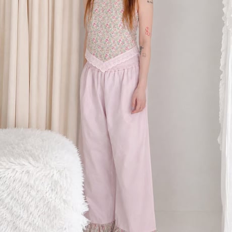 【数量限定】Flower frill crop pants/2カラー