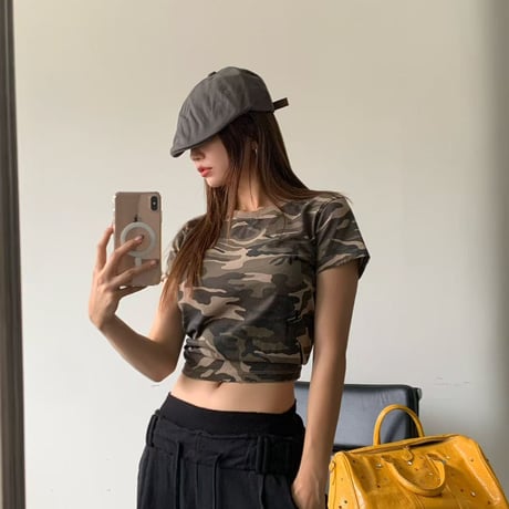0836 damage camouflage tee/2カラー