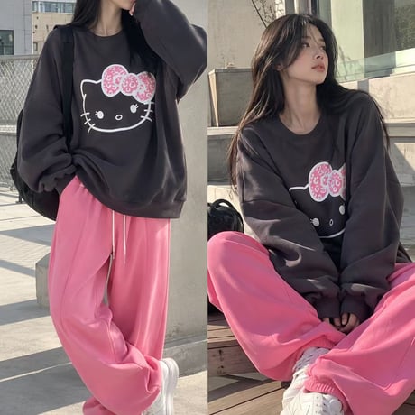 1058 leopard kitty sweat/3カラー